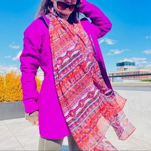 Anthro Tribal Western Hippi Patchwork Pattern Blanket Scarf